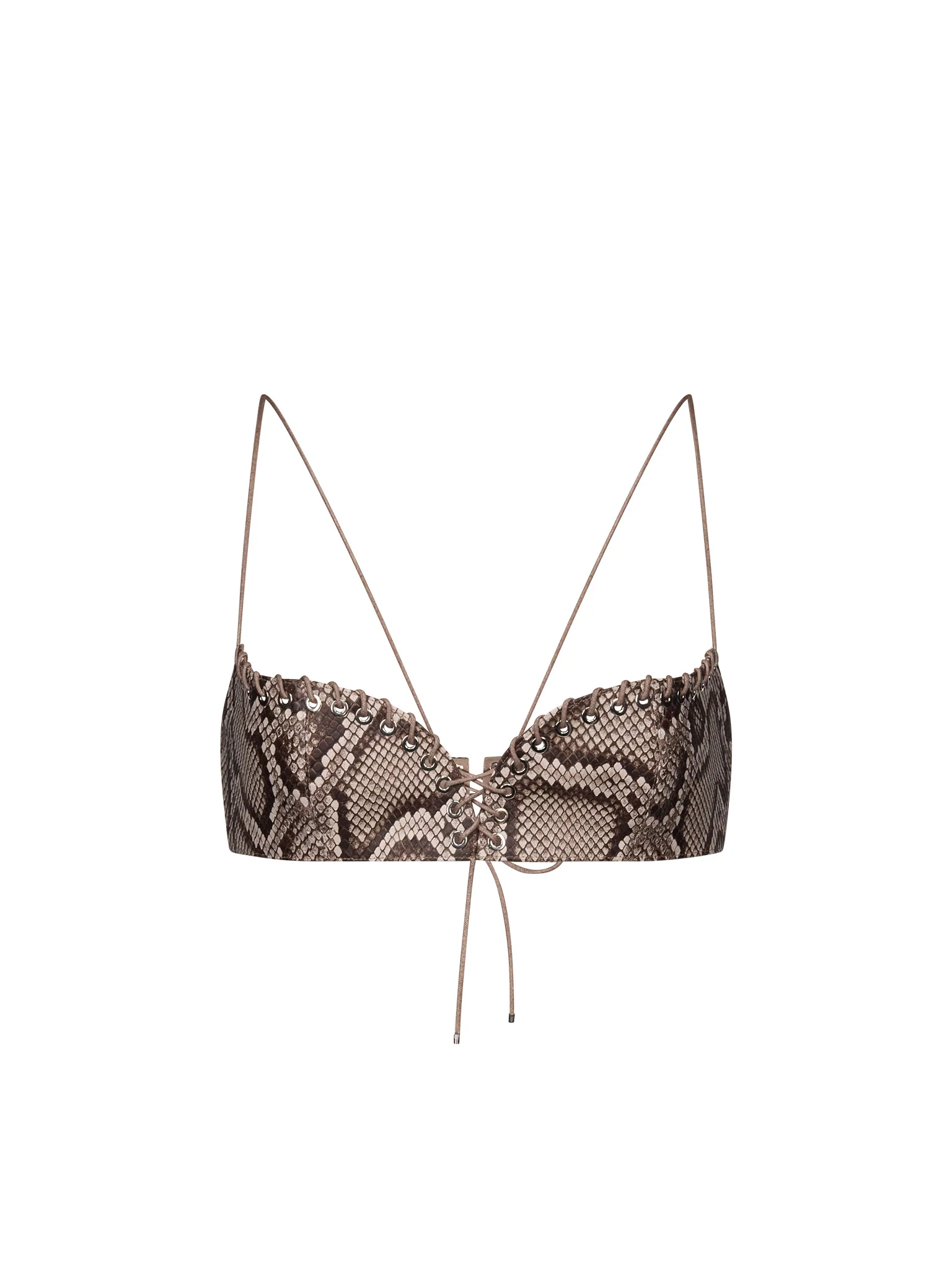 Bra in Python Leather
